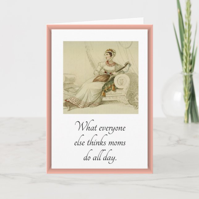 Carte de voeux Mère à maman amusante (Vierge à l'i (Devant)