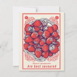 Carte de voeux mignon Moments sucrés fraise