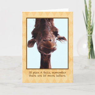 Carte de voeux mignonne de girafe