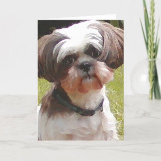 Carte de voeux mignonne de Shih Tzu Betsy