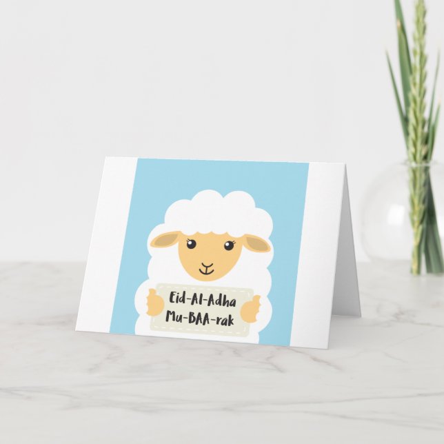 Carte de voeux mignonne 'Eid Al Adha Mu-baa-rak' (Devant)