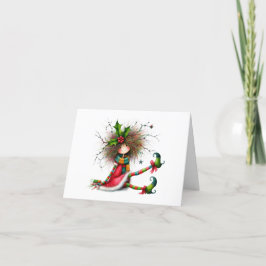 Carte de voeux mignonne et irrégulière