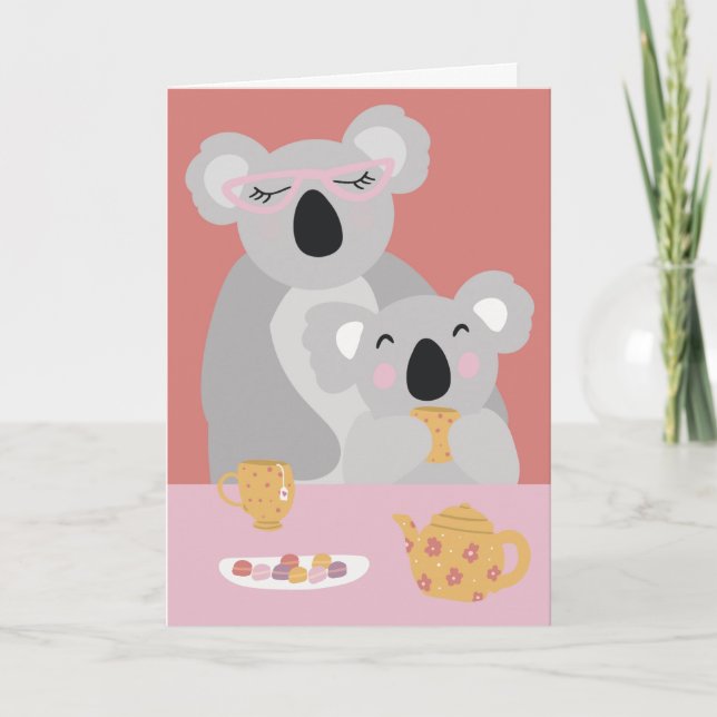 Carte de vœux mignonne pour la fête des mères Koal (Devant)