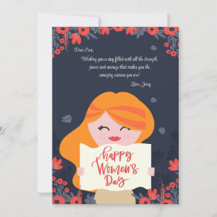 Carte de vœux mignonne pour la Journée des femmes