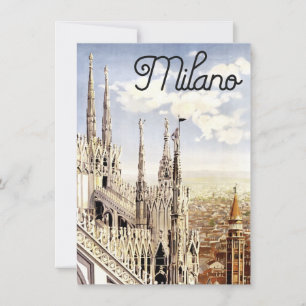 Carte de voeux Milan vintage