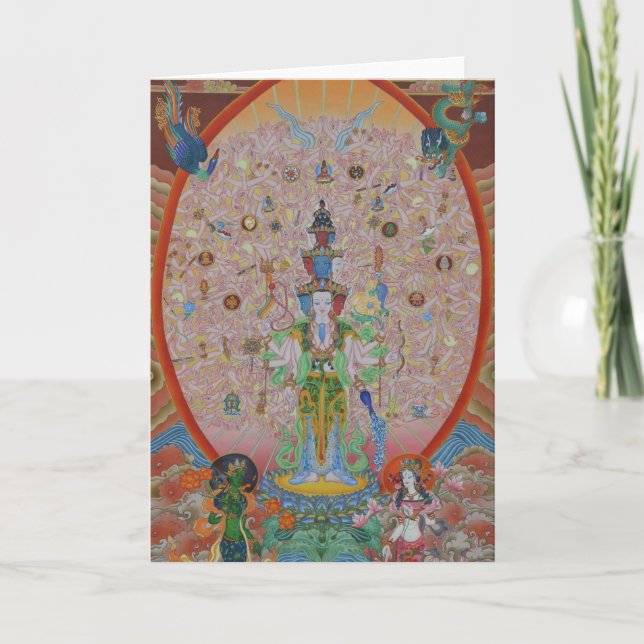 Carte de voeux Mille-Armée d'Avalokiteshvara (Devant)