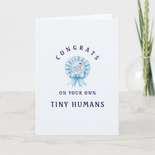 Carte de vœux minimale élever des petits humains