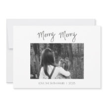 Carte de vœux minimale - Joyeux Noël manuscrit