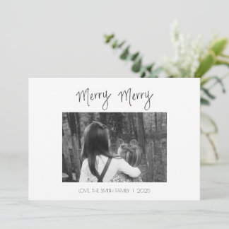 Carte de vœux minimale - Joyeux Noël manuscrit