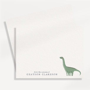 Carte de vœux minimale pour une nurserie de dinosa