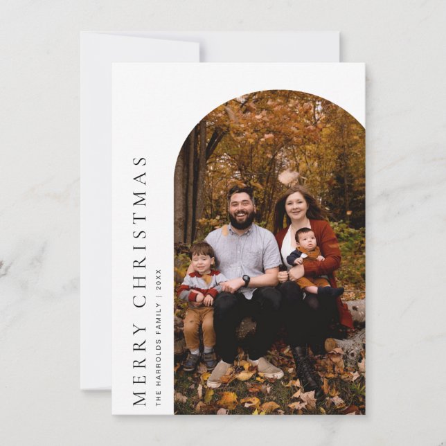 Carte de voeux minimaliste Arch Joyeux Noël (Devant)