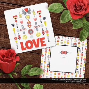 Carte de voeux minimaliste d'amour éternel