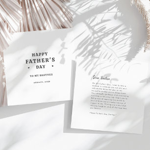 Carte de vœux minimaliste pour la fête des pères p