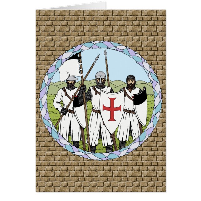 Carte de voeux Modèles des Chevaliers Médiévaux (Devant)