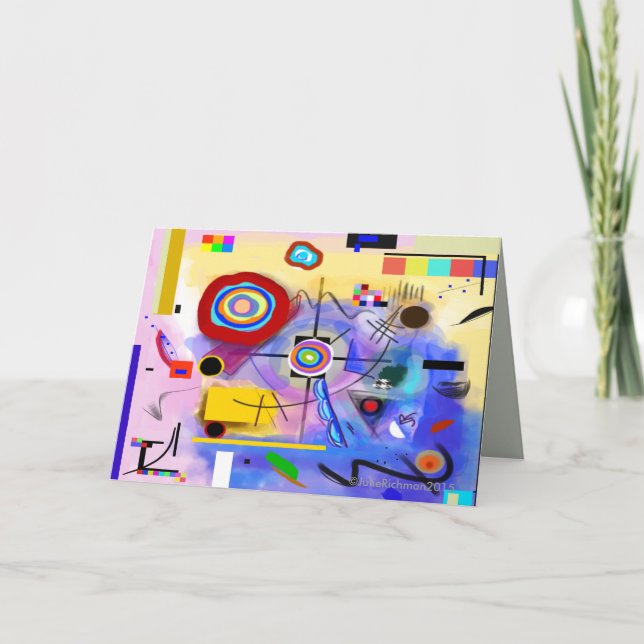 Carte de vœux moderne abstraite (Devant)