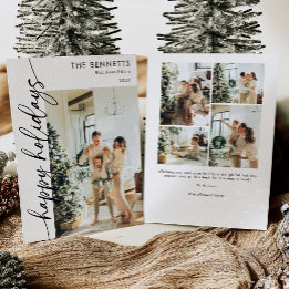 Carte de vœux moderne avec une photo pour Joyeuses