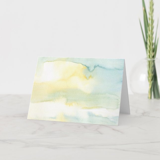 Carte de voeux moderne de peinture aquarelle Art (Devant)
