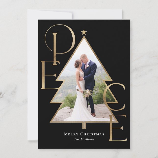 Carte de vœux moderne de vacances de l'Arbre de la (Devant)