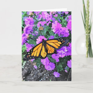 Carte de voeux Monarch Purple Asters