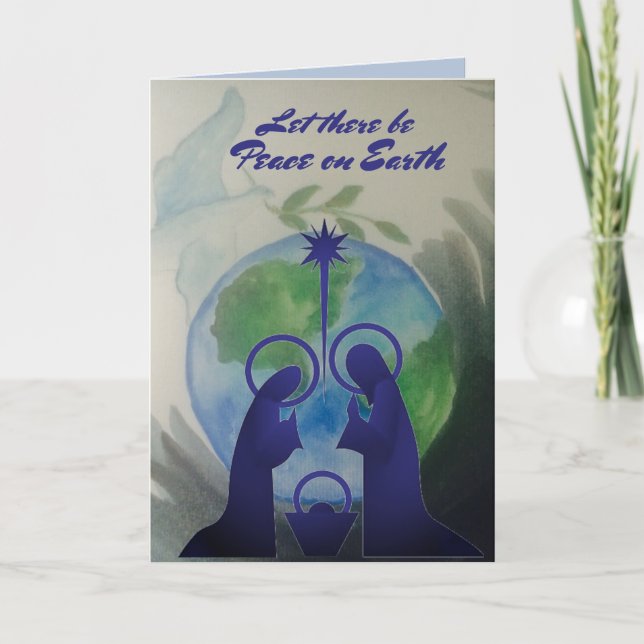 Carte de voeux mondiale de paix pliée (Devant)