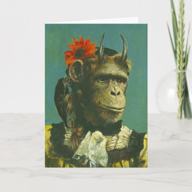 Carte de voeux Monkey Demon (Devant)