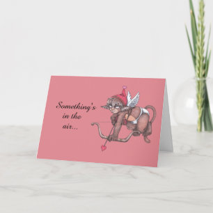 Carte de voeux Monkey Gnome Cupid Valentine