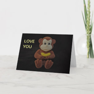 Carte de voeux Monkey LOVE YOU