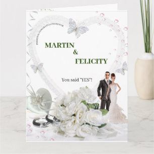 Carte de voeux Monogramme mariage