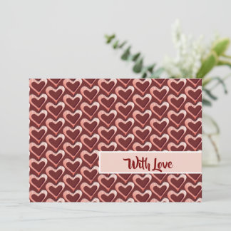 Carte de voeux Motif de coeur
