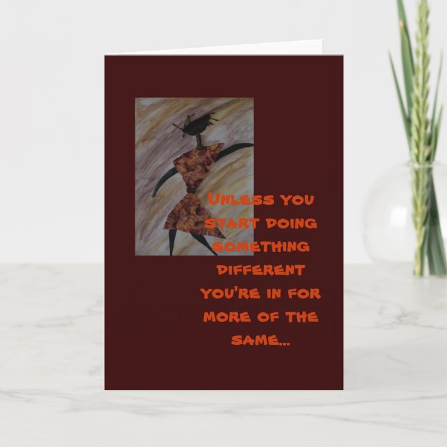 Carte de voeux motivationnelle ethnique (Devant)