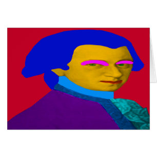 Carte de vœux Mozart pop Art