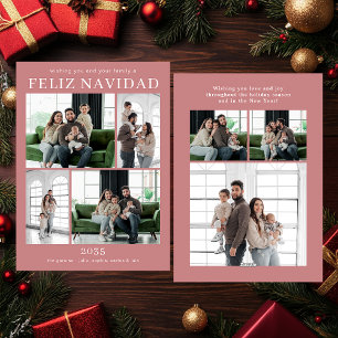 Carte de vœux multi-photos Feliz Navidad