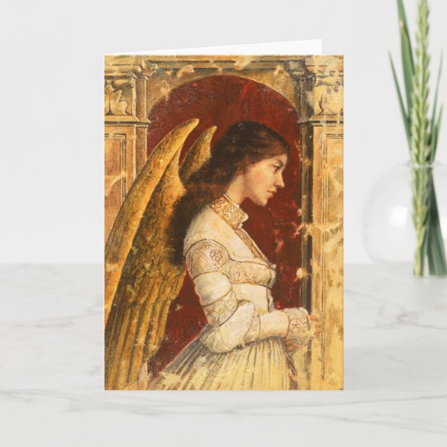 Carte de voeux murale pré-Raphaelite Angel (Devant)