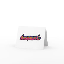 carte de voeux neon font "homosexuel"