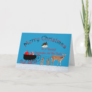 Carte de voeux Noël à la petite-fille/famille