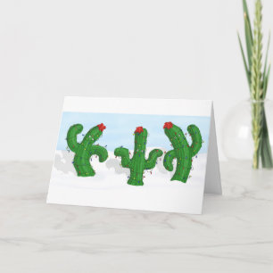 Carte de voeux Noël Cactus Holiday