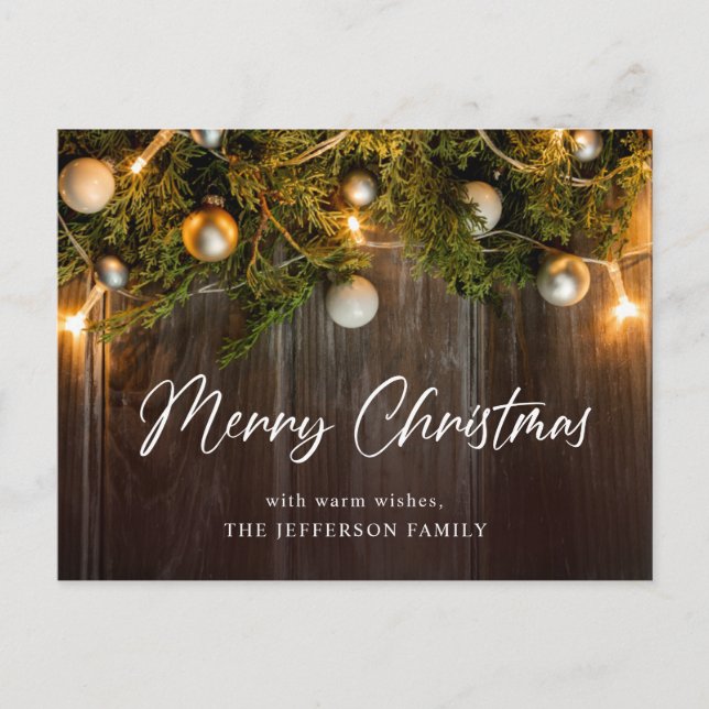 Carte de voeux Noël Pine Cones (Devant)