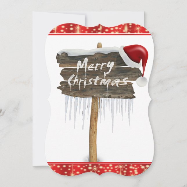 Carte de voeux Noël plat, Joyeux Noël (Devant)