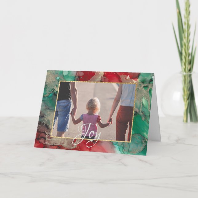 Carte de voeux Noël "Reds & Greens" (Devant)