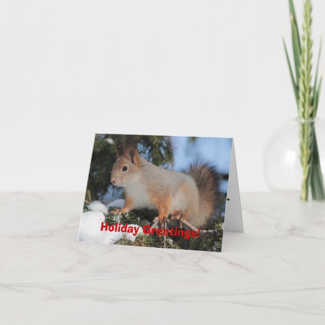 Carte de voeux Noël Squirrel Holiday (Devant)
