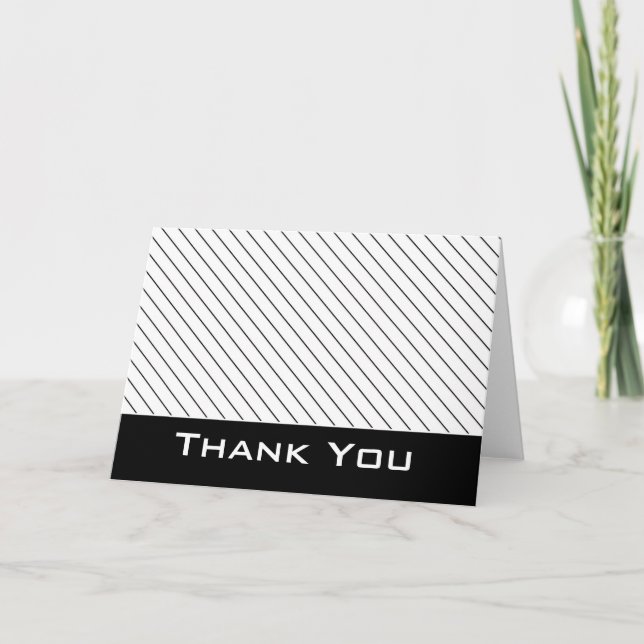 Carte de voeux noire/blanche à 2 Mercis (Devant)