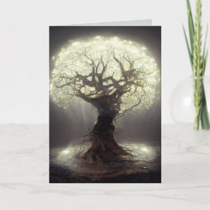 Carte de voeux/note Arbre de la sérénité lumineuse