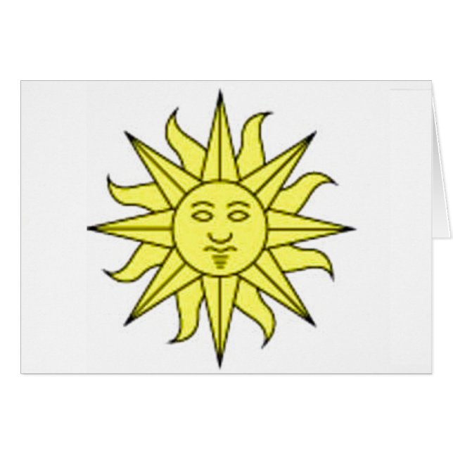 Carte de voeux/note Sunshine (Devant horizontal)