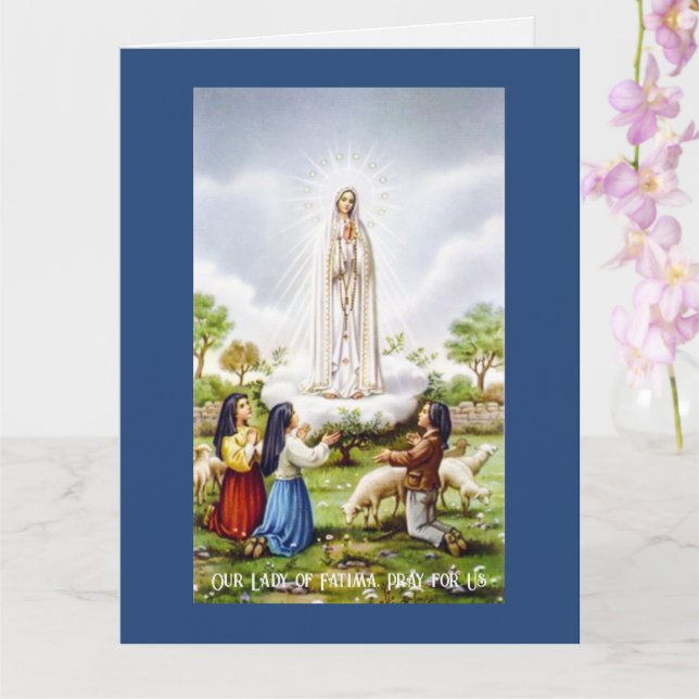 Carte de voeux Notre-Dame de Fatima (Orchidée)