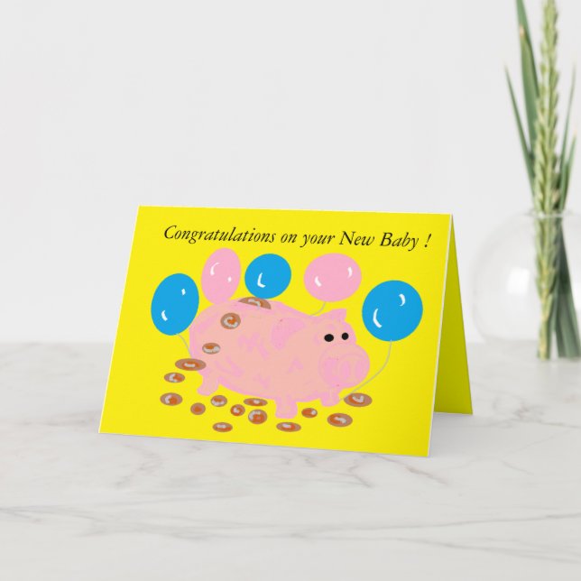 Carte de voeux /Nouveau bébé (Devant)