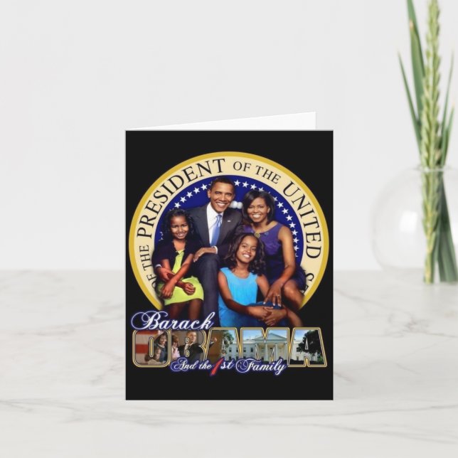 Carte de voeux OBAMA-1ST FAMILLE (Devant)
