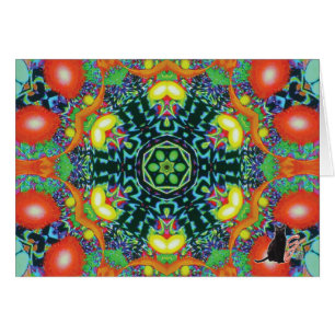 Carte de voeux oculaire de kaléidoscope