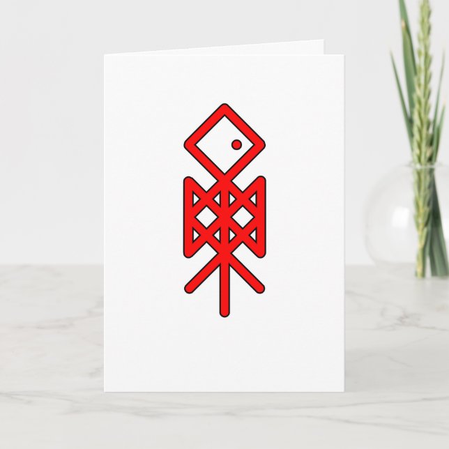 Carte de voeux Odin Viking Bindrune (Devant)