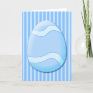 Carte de voeux Oeuf de Pâques (bleu)