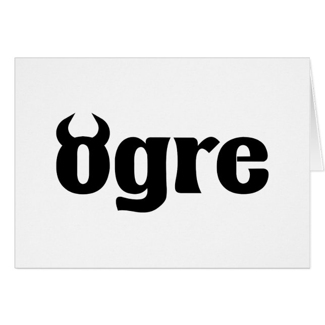 Carte de voeux Ogre (Devant horizontal)